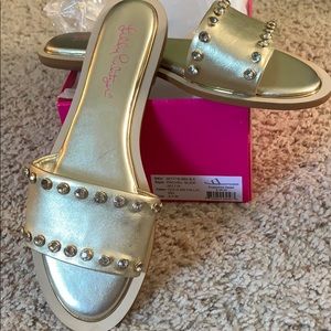Never been worn Lilly slides